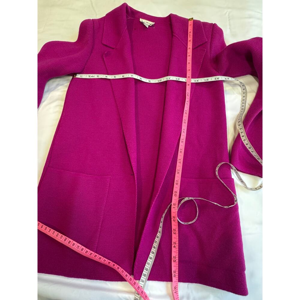 Vintage Anne Klein II Vibrant Fuchsia Wool Womans Small Jacket - Picture 4 of 16